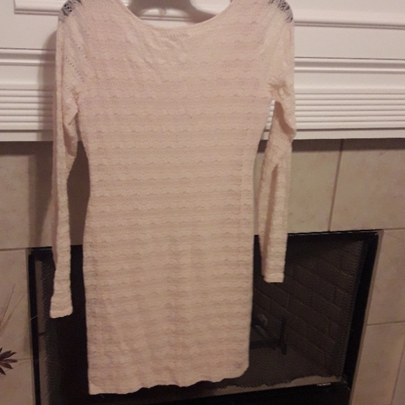 NWT Forever 21 Blush Lace Dress Bodycon Medium - Picture 7 of 7